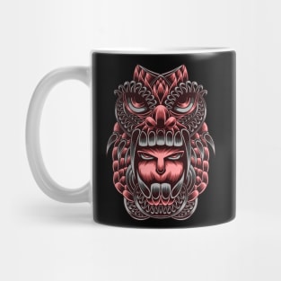 Artwork Illustration Abstract Face In Monsters Mouth Mug